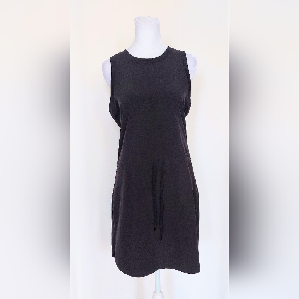 Kyodan Outdoor Sleeveless Drawstring Waist Shirt Dress Sz Petite Small PSBlack